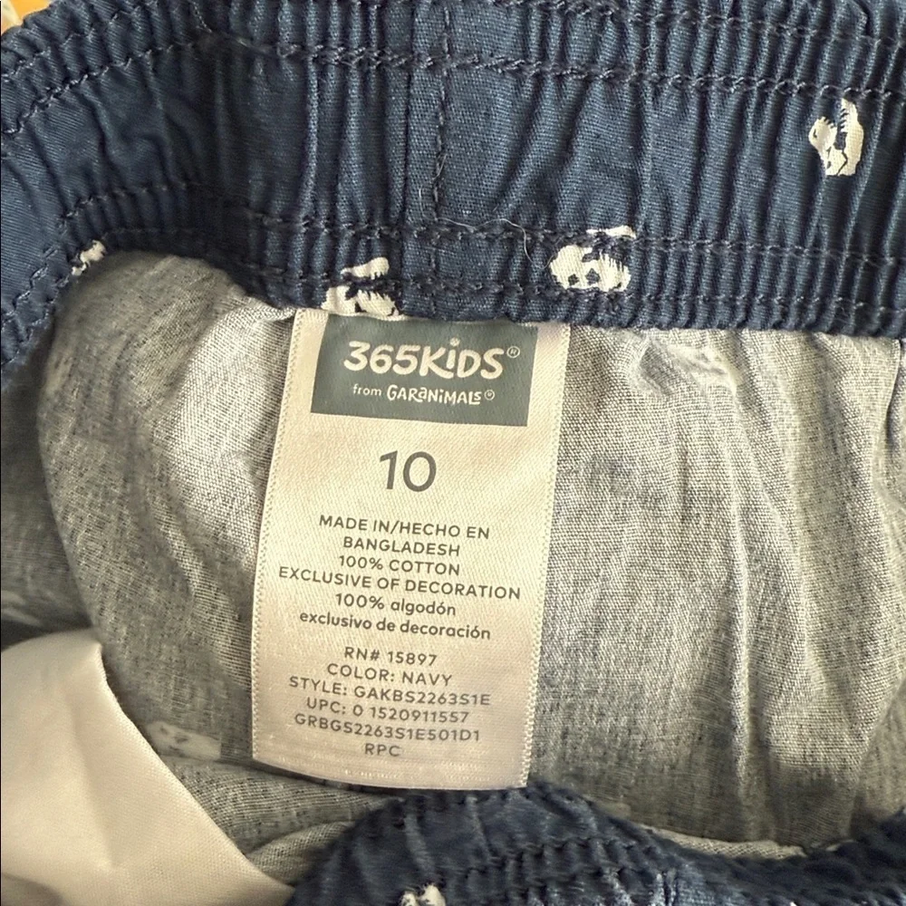 Boys Navy shorts with dinosaur
